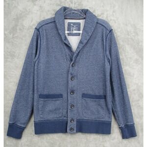 Gap Sweater Mens Medium Shawl‎ Collar Cardigan Pockets Button Preppy Academia